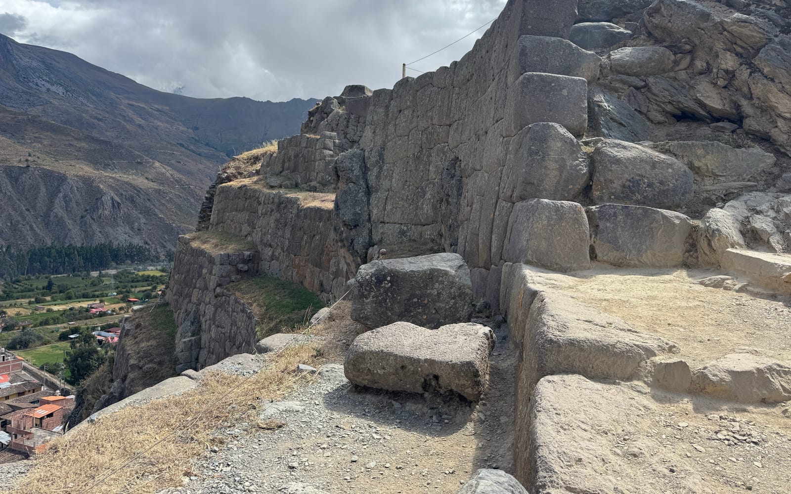 The terraces of Ollantaytambo rising towards the Sun Temple